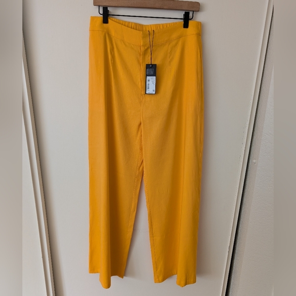 Gianni Bini Pants - Gianni Bini Womens 8 Lucie Linen Pants Apricot NWT Vacation Resortwear Coastal